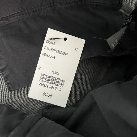 NEW Balmain Biker Distressed Skinny Jeans Size 32x36 RARE - Picture 7 of 7
